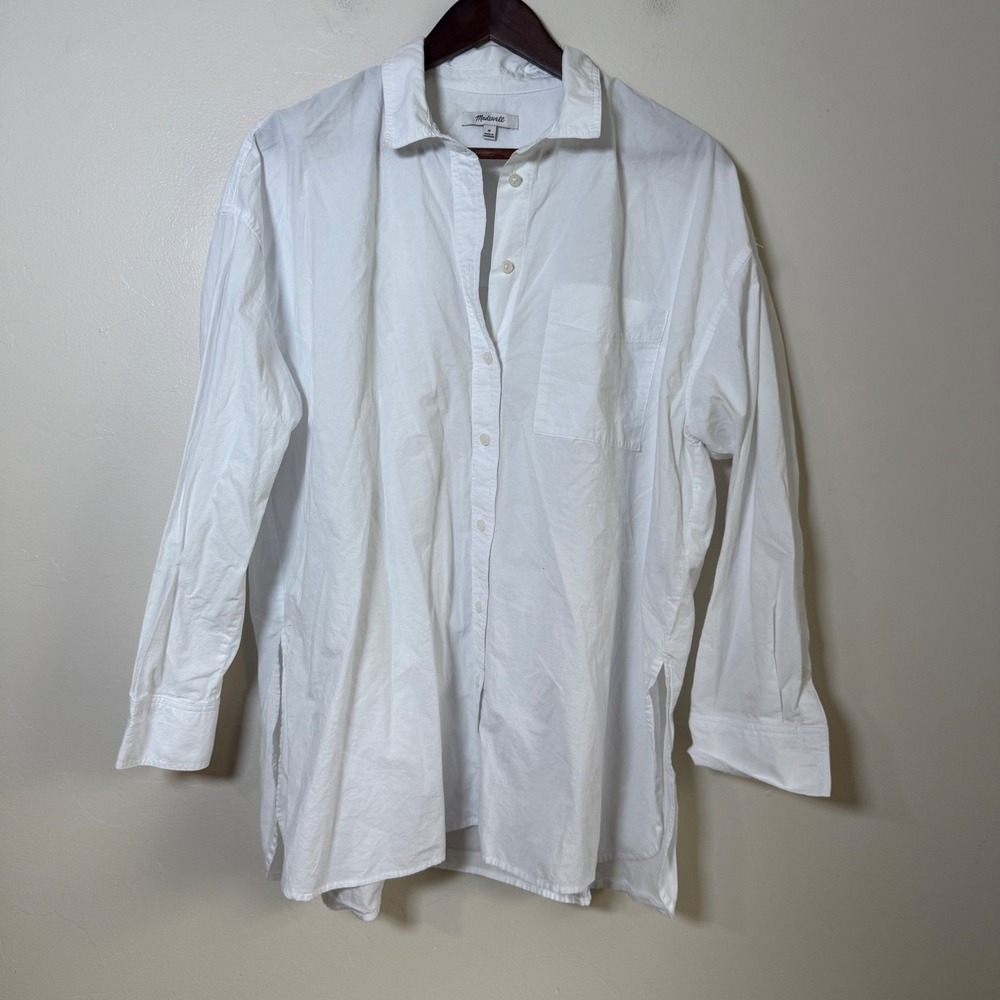 Madewell Oversized Relaxed Button Down Shirt Size M White